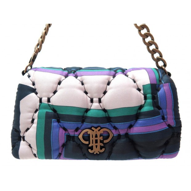 NEUF SAC A MAIN EMILIO PUCCI EN TOILE MULTICOLORE + POCHON CANVAS HAND BAG 720€