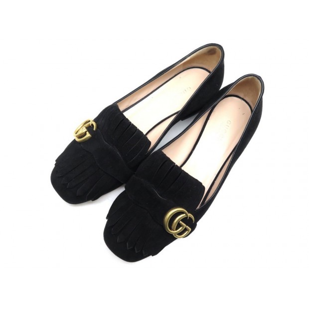 CHAUSSURES GUCCI DAIM NOIR 