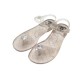 CHAUSSURES CHANEL SANDALES 37 EN CAOUTCHOUC TRANSPARENT TONGS + BOITE SHOES 630€