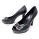 CHAUSSURES GUCCI ICON BIT 246863 39.5 IT 40.5 FR ESCARPINS CUIR NOIR SHOES 500€