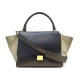 SAC A MAIN CELINE 169543 TRAPEZE MM CUIR & DAIM TRICOLORE BANDOULIERE BAG 2500€