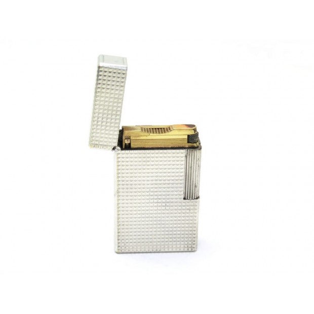 VINTAGE BRIQUET ST DUPONT LIGNE 2 POINTE DE DIAMANT METAL ARGENTE LIGHTER 600€