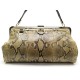 SAC A MAIN DOLCE AND GABBANA 41CM EN PYTHON BEIGE EXOTIC LEATHER HAND BAG PURSE