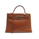 VINTAGE SAC A MAIN HERMES KELLY 36 EN CUIR EPSOM GOLD & PLAQUE OR HAND BAG 7700€