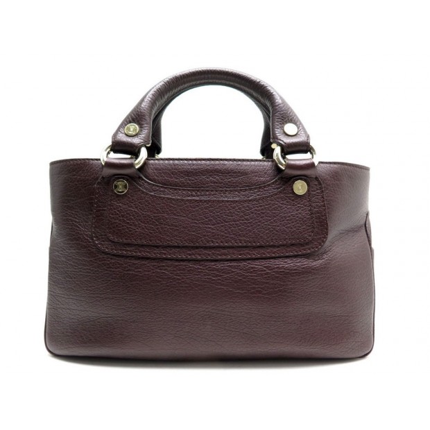 NEUF SAC A MAIN CELINE BOOGIE EN CUIR GRAINE MARRON BROWN LEATHER HANDBAG 950€