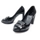 CHAUSSURES CELINE STILETTOS 394922 ESCARPINS 40 CUIR DAIM NOIR BLACK SHOES 600€