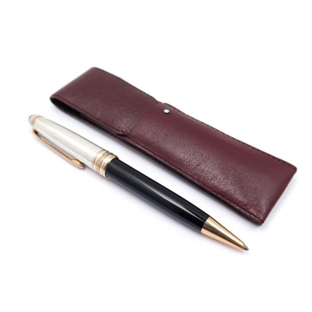 STYLO BILLE MONTBLANC MEISTERSTUCK SOLITAIRE ARGENT & RESINE ETUI BALLPOINT 660€