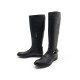 BOTTES BURBERRY MOTARDES CAVALIERES 38 EN CUIR GRAINE NOIR BIKER BOOTS 875€