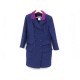 MANTEAU LONG CHANEL P32027 T 44 L EN CACHEMIRE ET LAINE BLEU CASHMERE COAT 6000€