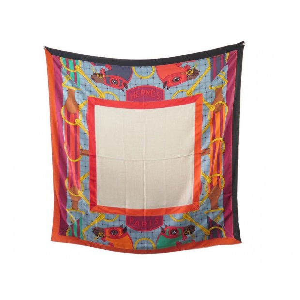 NEUF FOULARD HERMES PRECIEUX CHALE 140CM CACHEMIRE & SOIE MULTICOLORE SCARF 945