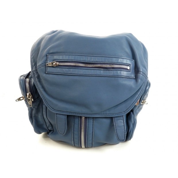 NEUF SAC A MAIN ALEXANDER WANG MARTI 204143 DOS EN CUIR BLEU BACKPACK BAG 910€