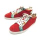 CHAUSSURES CHRISTIAN LOUBOUTIN 43.5 BASKETS EN DAIM ROUGE SNEAKERS SHOES 645€