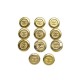 LOT DE 11 BOUTONS CHANEL LOGO CC EN METAL DORE POUR VESTE SET OF BUTTONS