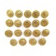 LOT DE 19 BOUTONS CHANEL LOGO CC EN METAL DORE POUR VESTE MANTEAU SET OF BUTTONS