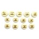 LOT DE 13 BOUTONS CHANEL LOGO CC EN METAL DORE POUR VESTE BLOUSON SET OF BUTTONS