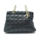 SAC A MAIN CHRISTIAN DIOR LADY SOFT PM CUIR CANNAGE NOIR LEATHER HANDBAG 1970€