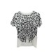 T SHIRT SAINT LAURENT 436524 MOTIF LEOPARD S 36 EN COTON BLANC WHITE TOP 520