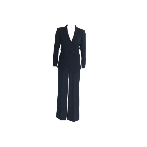 TAILLEUR YVES SAINT LAURENT VESTE ET PANTALON 38 M LAINE NOIR SUIT PANT 2000€