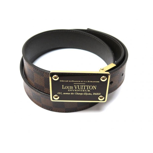 ceinture louis vuitton inventeur m9677 t 90 toile