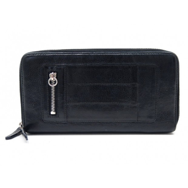 PORTEFEUILLE CHRISTIAN DIOR REMOVE BEFORE FLIGHT CUIR NOIR LEATHER BILLFOLD 650€