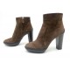 CHAUSSURES TOD'S 38 IT 38.5 BOTTINES A TALONS DAIM MARRON BOTTILLONS BOOTS 598€