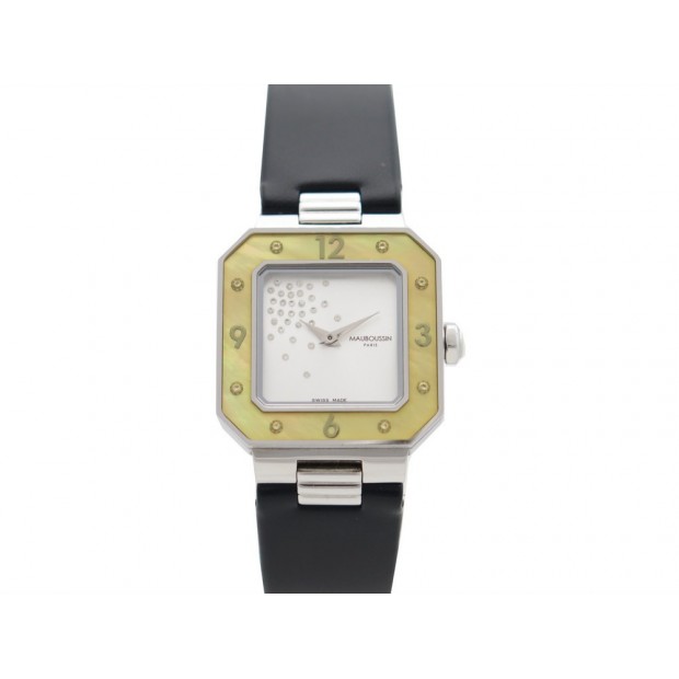 MONTRE MAUBOUSSIN AMOUR LE JOUR SE LEVE 9112101 QUARTZ ACIER + BOITE WATCH 850