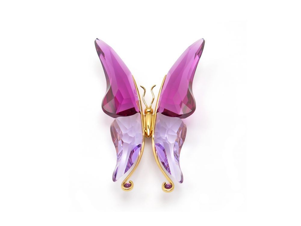 DANIEL SWAROVSKI Paradise ブローチ Daniel Swarovski Crystal Paradise Olive Green Gilt Sterling