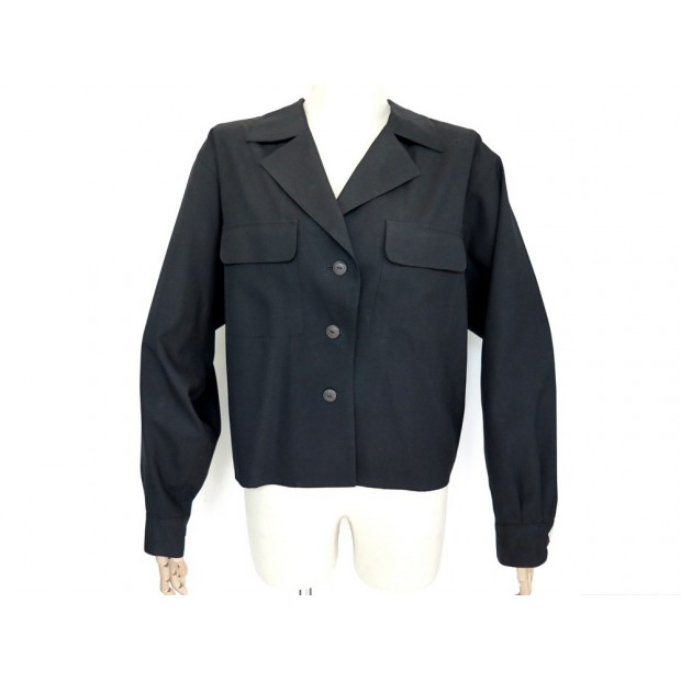 VESTE YVES SAINT LAURENT HAUTE COUTURE T 40 M EN COTON NOIR BLACK JACKET 1890€