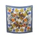 FOULARD HERMES FLEURS D'HELLADE NIKI GOULANDRIS CARRE 90 SOIE BLEUE SCARF 370€
