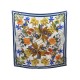 FOULARD HERMES FLEURS D HELLADE NIKI GOULANDRIS CARRE 90 SOIE BLEUE SCARF 370