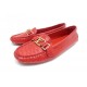 NEUF MOCASSINS LOUIS VUITTON LOUIS VUITTON CUIR PYTHON ROUGE 38.5 