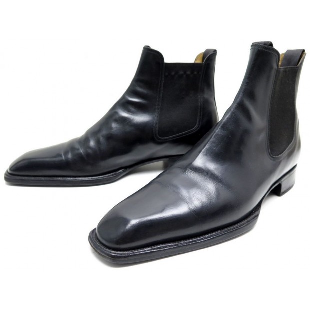 CHAUSSURES JM WESTON BOTTINES BEAUBOURG CUIR NOIR 9.5D 43 