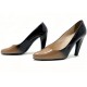 CHAUSSURES PRADA ESCARPINS 37 EN CUIR VERNIS BICOLORE MARRON & NOIR SHOES 495€