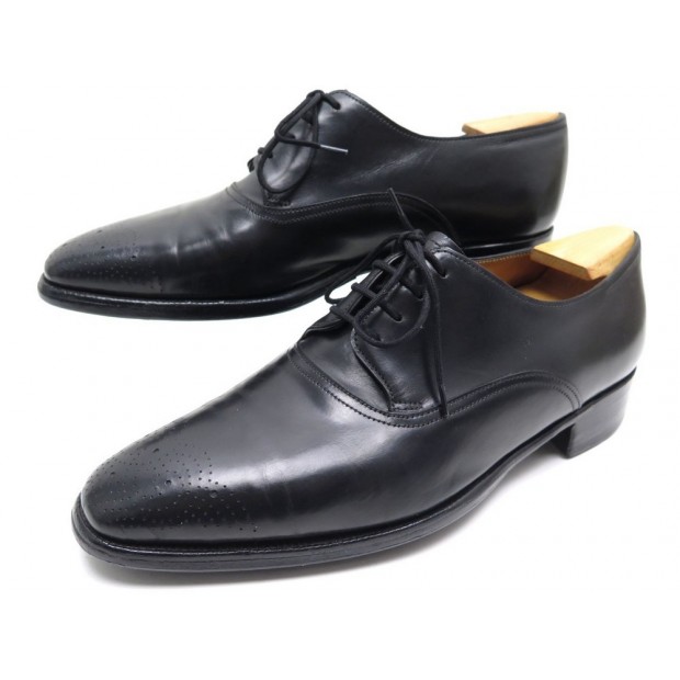 CHAUSSURES JOHN LOBB OAKLEY 6.5E 40.5 RICHELIEU BOUT FLEURI EN CUIR NOIR 1400€