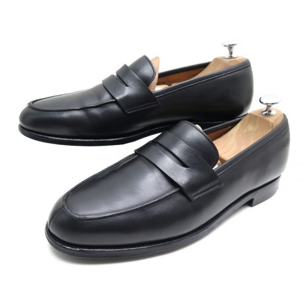 CHAUSSURES JOHN LOBB MOCASSIN 180 CUIR NOIR 9E 