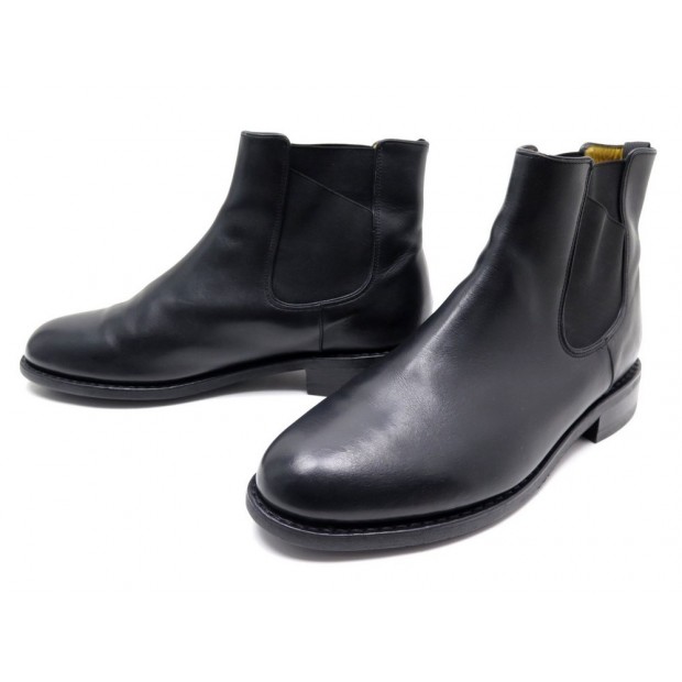 CHAUSSURES PARABOOT BOTTINES EN CUIR NOIR T 10 43 CHELSEA BLACK LOW BOOTS 390