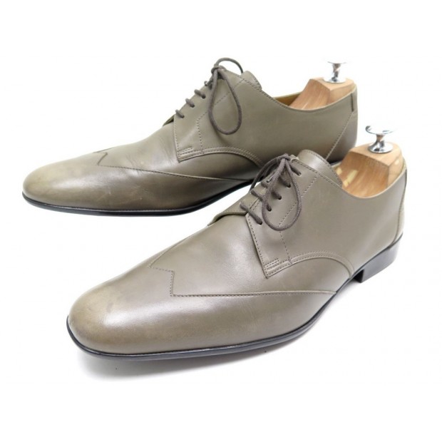 CHAUSSURES HERMES DERBY 40 IT 41 FR EN CUIR TAUPE LEATHER SHOES 740€