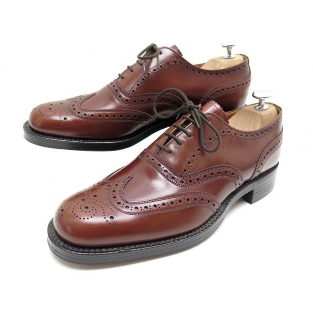 CHAUSSURES CHEANEY OF ENGLAND BY CHURCHS CUIR MARRON 7.5 41.5 