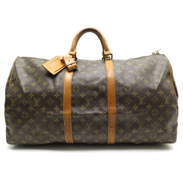 SAC VOYAGE A MAIN LOUIS VUITTON KEEPALL 55 BANDOULIERE MONOGRAM TRAVEL BAG *****