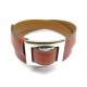 CEINTURE HERMES TAILLE 70 EN CUIR MARRON BOUCLE ARGENTEE BROWN LEATHER BELT 605€