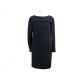 ROBE MI LONGUE DU SOIR CHANEL P42252 40 M EN LAINE NOIRE BLACK WOOL DRESS 2200€