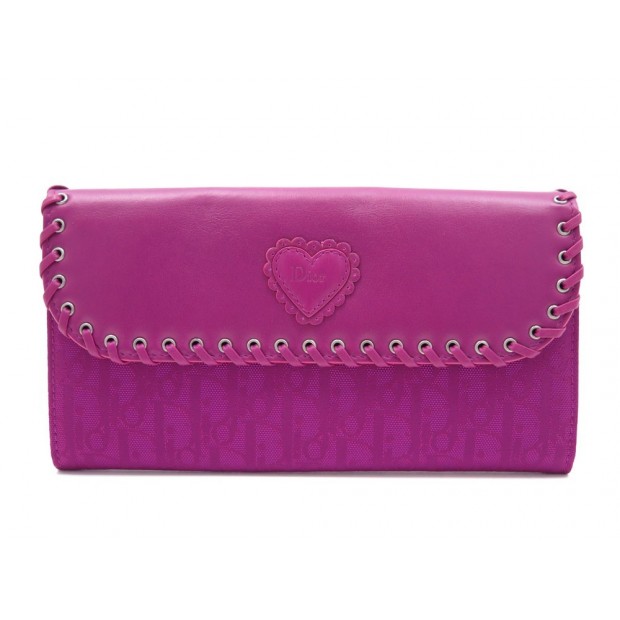 NEUF PORTEFEUILLE CHRISTIAN DIOR ETHNIC EN TOILE MONOGRAMME OBLIQUE WALLET 450€