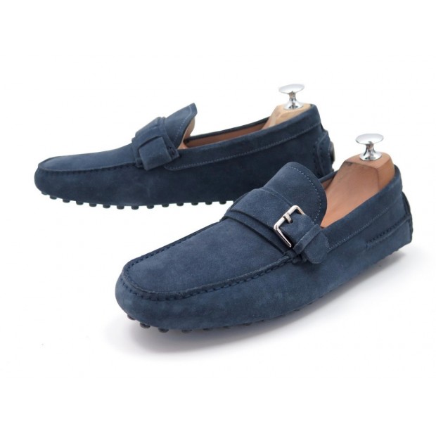NEUF CHAUSSURES CHRISTIAN DIOR T42 EN DAIM BLEU BLUE SUEDE LOAFERS SHOES 550
