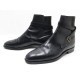 CHAUSSURES JOHN LOBB JODHPUR BOTTINES 9E 43 EN CUIR NOIR BLACK LOW BOOTS 1665