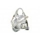 NEUF SAC A MAIN LANCEL PREMIER FLIRT PM BANDOULIERE EN CUIR ARGENTE PURSE 725€