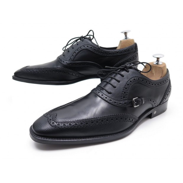 NEUF CHAUSSURES LOUIS VUITTON MAESTRO RICHELIEU 8.5 42.5 CUIR NOIR SHOES 650€