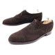 CHAUSSURES JM WESTON 310 RICHELIEU 10 44 EN DAIM MARRON BOUT FLEURI SHOES 760€