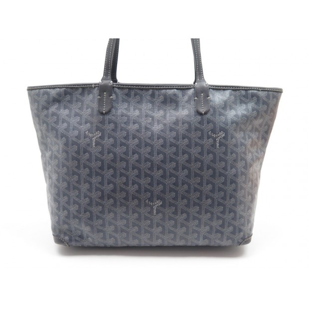 SAC A MAIN GOYARD ARTOIS MM 31CM EN TOILE GRISE GREY CANVAS HAND BAG PURSE 2340€