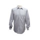 NEUF CHEMISE HERMES A CARREAUX GRIS TAILLE 43 XL LIN ET COTON GREY SHIRT 380