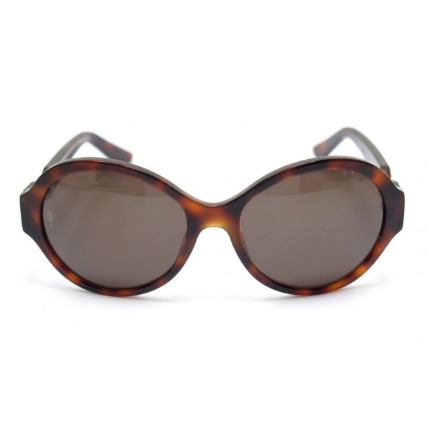 LUNETTES DE SOLEIL CARTIER TRINITY ECAILLE TORTUE MARRON + BOITE SUNGLASSES 480